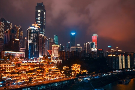 看你的城市-城市风光-重庆-夜景-洪崖洞 图片素材