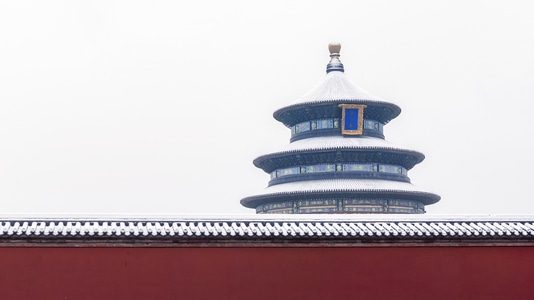北京-雪景-古建筑-天坛-祈年殿 图片素材