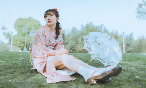子彧-人像-写真-清新-和服 图片素材