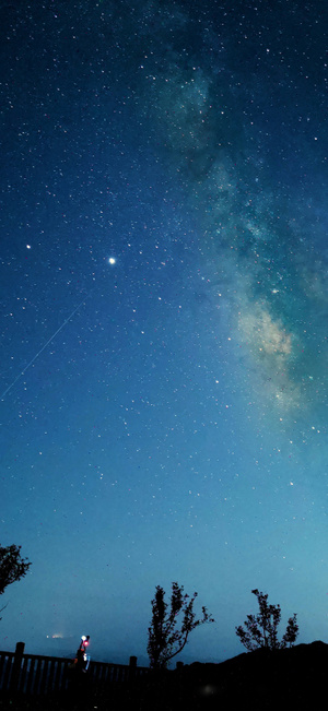 咸宁市-星空-流星-银河-风景 图片素材