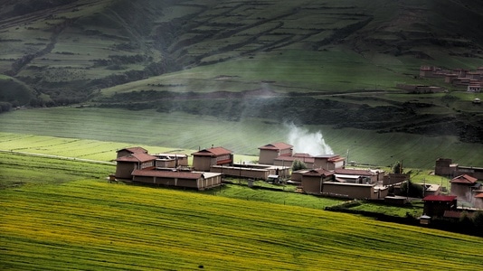 乡村-田园-风光-风景-炊烟 图片素材