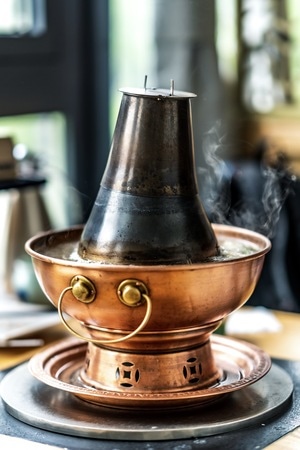 静物-随手拍-探店-铜锅-热气 图片素材