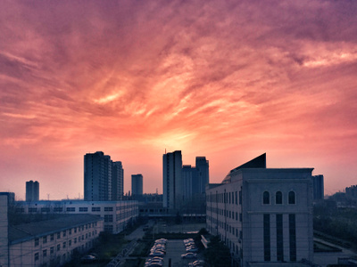 潍坊市-手机摄影-城市色彩-iphone-天空 图片素材