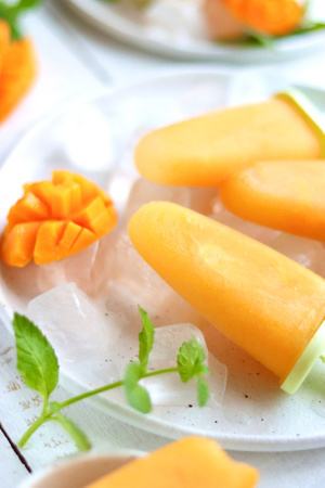 芒果🥭冰棍-静物-美食美物-夏天-清凉 图片素材