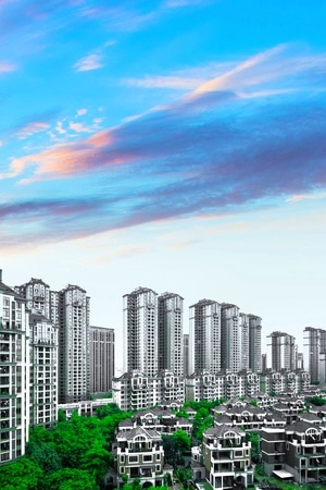 漳州市-城市建筑-夏日阳光-美丽天空-建筑 图片素材
