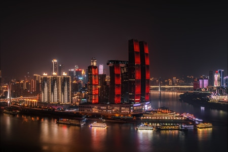 夜景-光影-城市-风景-爬楼 图片素材