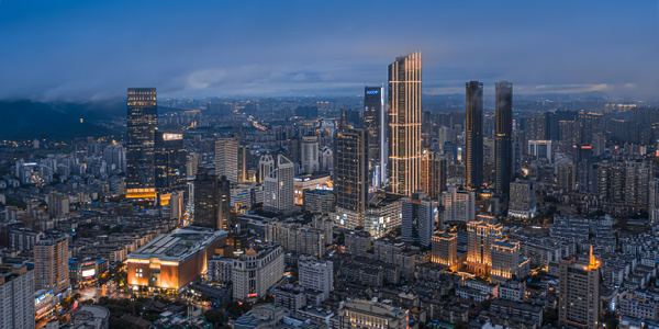 无锡-夜景-苏宁-城市-建筑 图片素材