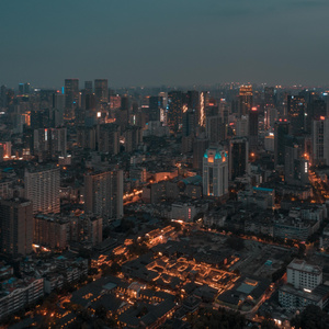 成都市-城市森林-无人机-风光-摩天大楼 图片素材