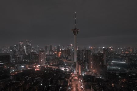 成都市-城市-都市-夜晚-风光 图片素材