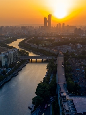 我要上封面-城市风景-秦淮河-明城墙-日落 图片素材