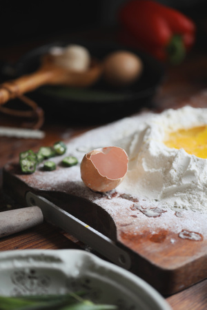 厨房-美食-鸡蛋-面粉-早餐 图片素材