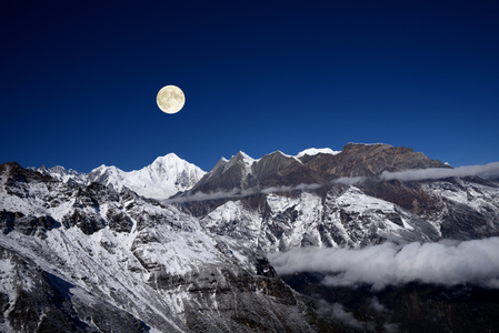 贡嘎-雪山-日照金山-雪山-山 图片素材