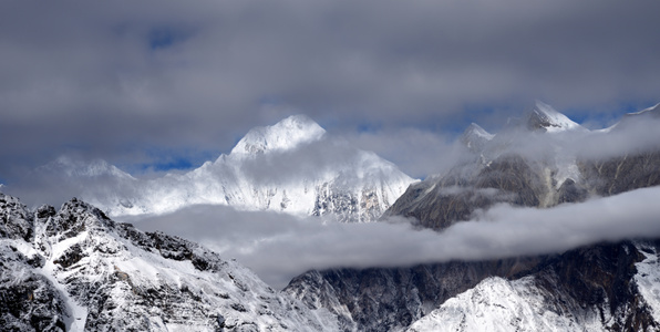 贡嘎-雪山-日照金山-雪山-山 图片素材