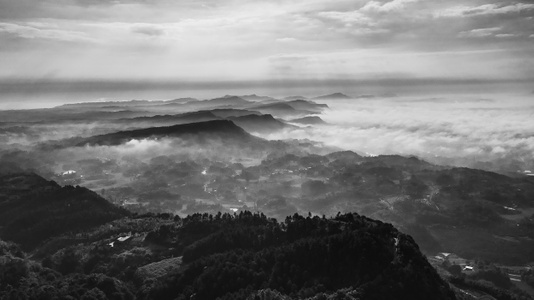 佛来山-自然-风光-日出-云海 图片素材