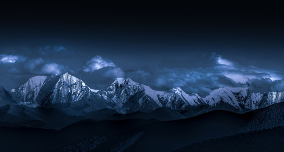 雪山-贡嘎山-贡嘎山-雪山-山峰 图片素材