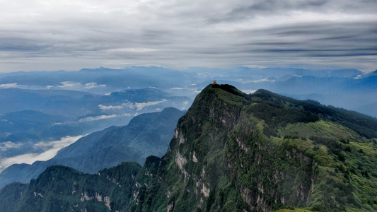 峨眉山-旅拍-航拍-光影-风光 图片素材
