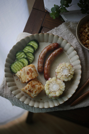 早餐-手抓饼-食物-美食-布条 图片素材