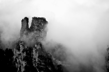 原创-风光-黑白-张家界-旅行 图片素材