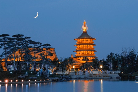 尘世烟火-我要上封面-古韵-建筑-夜景 图片素材
