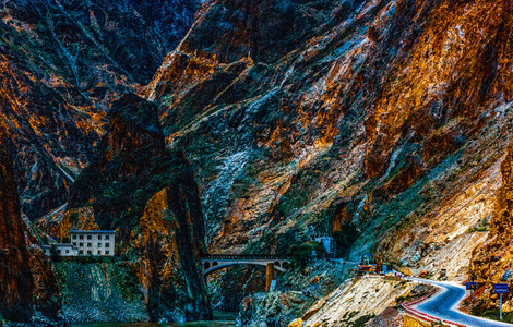 318-川藏公路-高山-自然-风景 图片素材