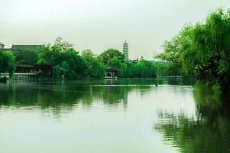 中国元素-瘦西湖-传统建筑-公园-瘦西湖 图片素材