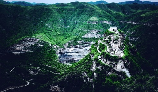 太行山-山谷-会峰寨-古寨-风光 图片素材