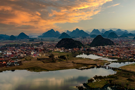 ＃旅途-＃沿途风光-风光-乡村-村落 图片素材