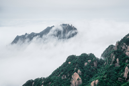 旅行-云雾-九华山-云海-九华山 图片素材
