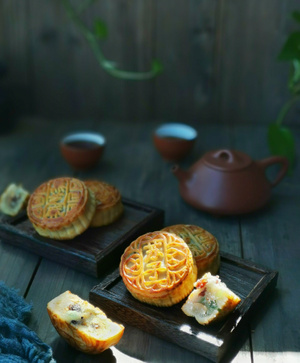 温暖的阳光-美食-我要上封面-月饼-食物 图片素材