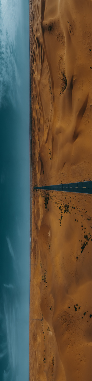 腾格里沙漠-西北-航拍-自然-风景 图片素材