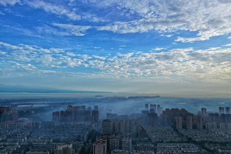 成都市-雾-原创-风光-风景 图片素材