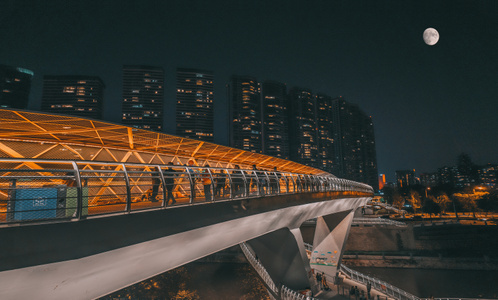 看你的城市-城市夜景-成都-月夜-风光 图片素材