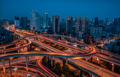 蓝调世界-城市夜景-风光-城市-城市风光 图片素材