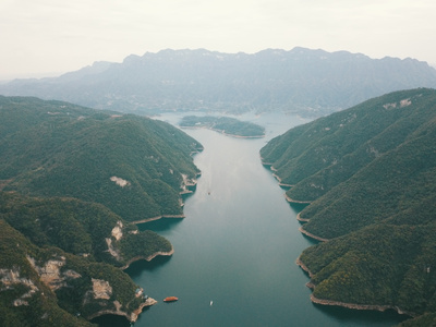 宜昌市-航拍-清江画廊-自然-风景 图片素材