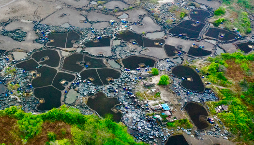 儋州市-航拍-海南岛-盐田-风景 图片素材