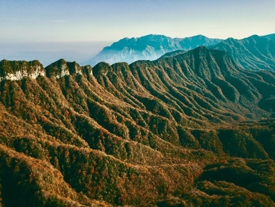 巴中市-山谷-河谷-风景-风光 图片素材