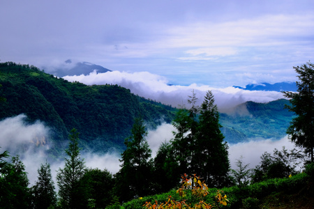 雅安市-天全县-青云山-山-山脉 图片素材