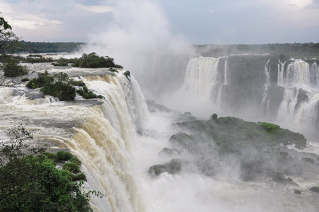 巴西-阿根廷-伊瓜苏大瀑布-瀑布-风光 图片素材