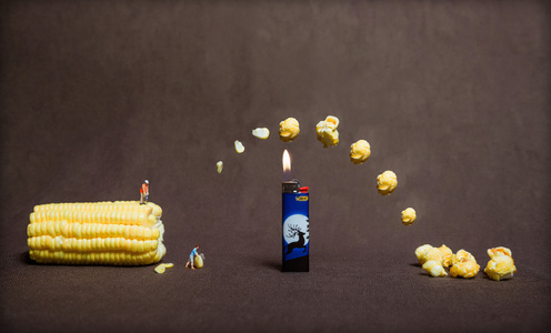 创意-美食-食品-玉米-打火机 图片素材