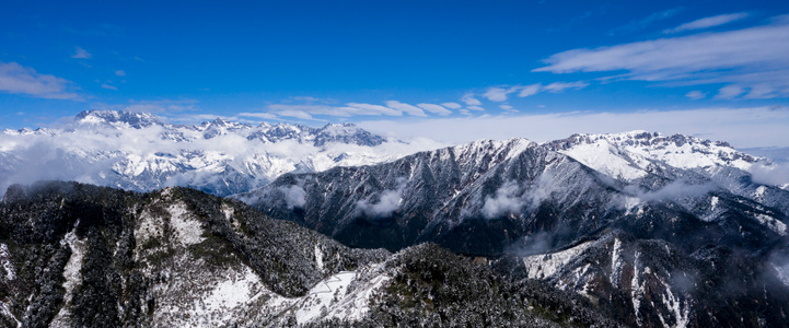 风景-风光-成都市-雪山-群山 图片素材