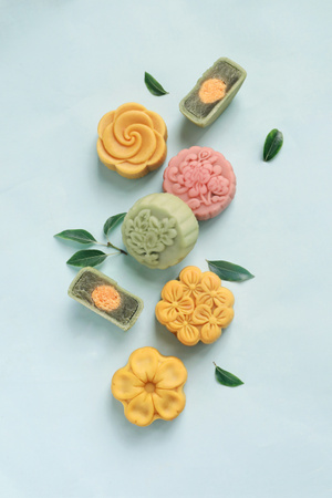 烘焙-甜点-月饼-中秋-美食 图片素材