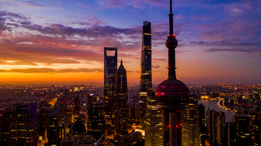 上海市-航拍-首发-城市-城市风光 图片素材