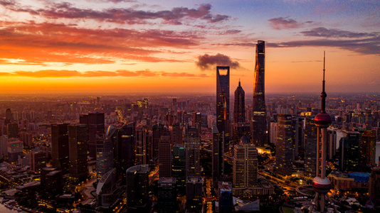 上海市-航拍-首发-城市-城市风光 图片素材