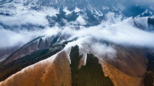 云彩-雪景-新疆-旅行-风光 图片素材