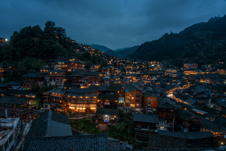 我要上封面-旅拍-千户苗寨-村寨-村庄 图片素材