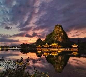 夜景-地理位置-湖泊-湖面-湖 图片素材