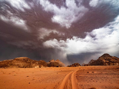 沿途风光-阿拉伯-约旦-风云-沙尘 图片素材