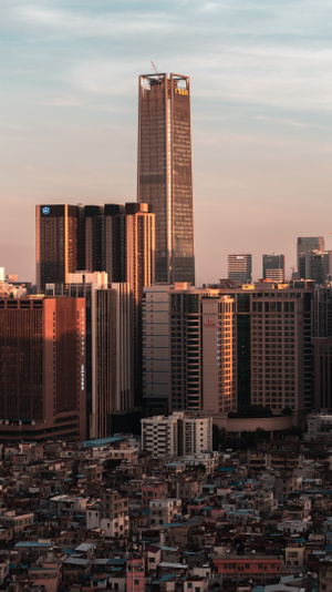 爬楼-广州-城市-市中心-楼 图片素材
