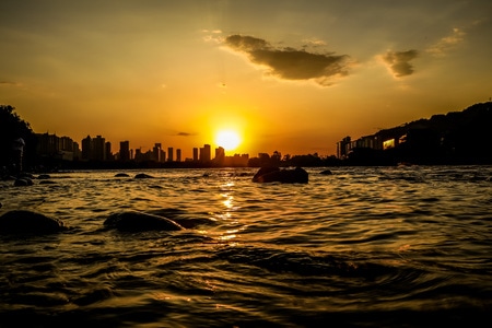 剪影-色彩-落日-风景-夕阳 图片素材