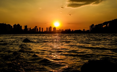 剪影-色彩-落日-风景-夕阳 图片素材